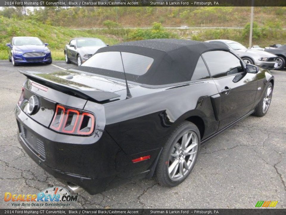 2014 Ford Mustang GT Convertible Black / Charcoal Black/Cashmere Accent Photo #2