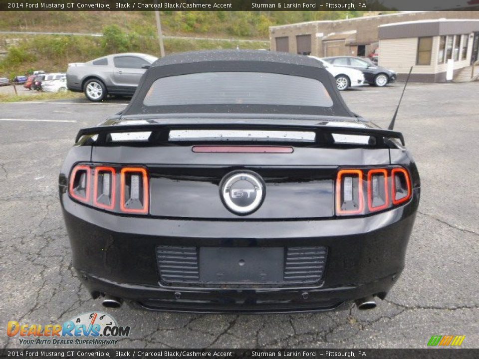 2014 Ford Mustang GT Convertible Black / Charcoal Black/Cashmere Accent Photo #3