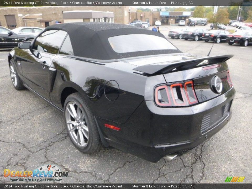 2014 Ford Mustang GT Convertible Black / Charcoal Black/Cashmere Accent Photo #4