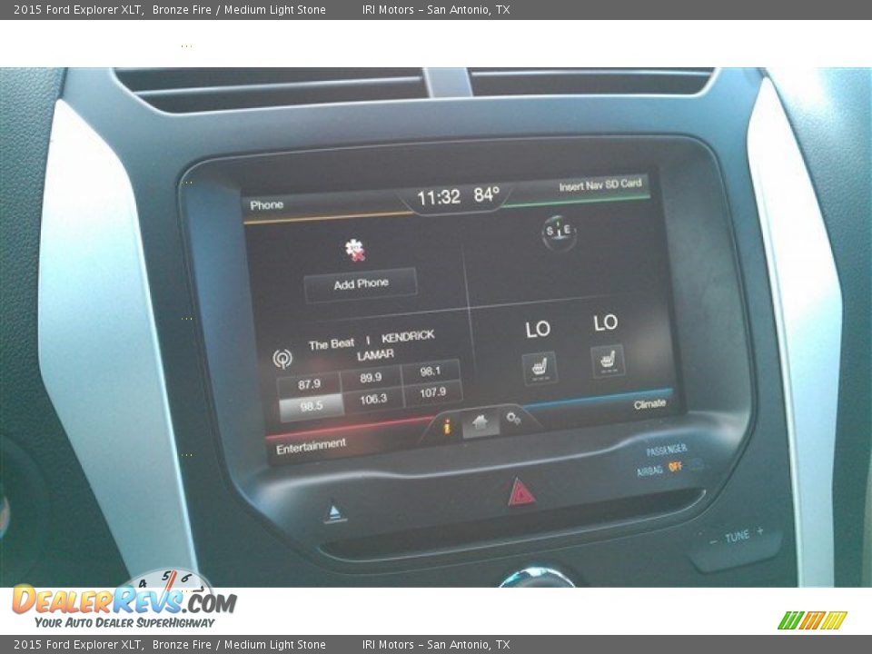 2015 Ford Explorer XLT Bronze Fire / Medium Light Stone Photo #28