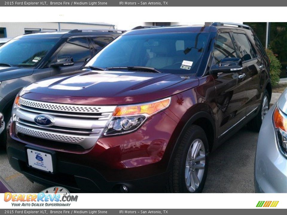2015 Ford Explorer XLT Bronze Fire / Medium Light Stone Photo #34