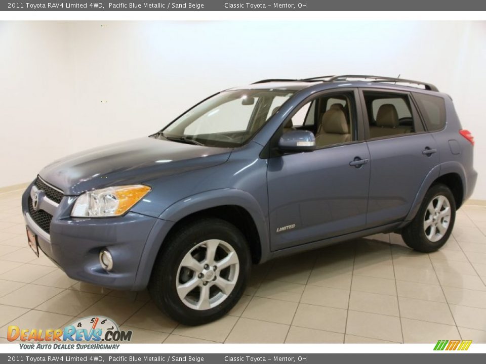2011 Toyota RAV4 Limited 4WD Pacific Blue Metallic / Sand Beige Photo #3