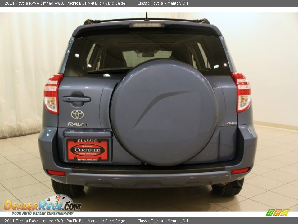 2011 Toyota RAV4 Limited 4WD Pacific Blue Metallic / Sand Beige Photo #14