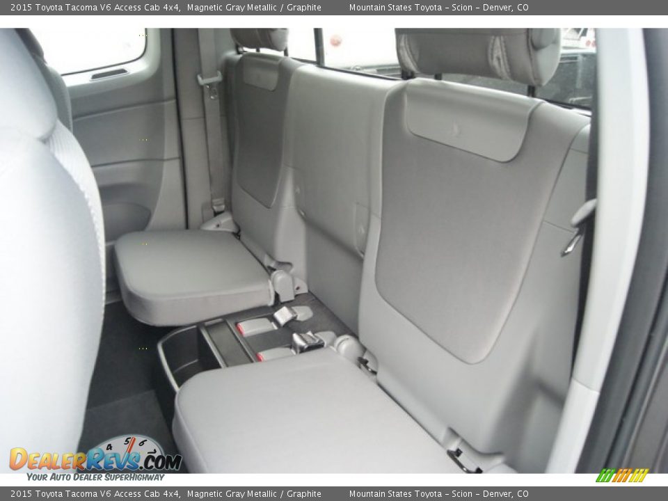 Rear Seat of 2015 Toyota Tacoma V6 Access Cab 4x4 Photo #7
