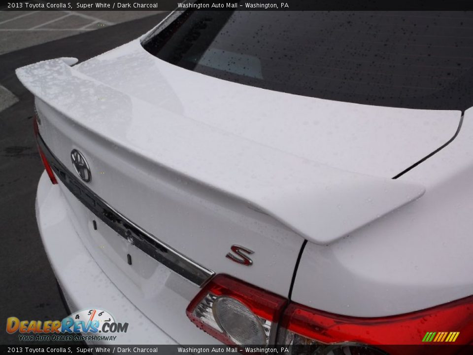 2013 Toyota Corolla S Super White / Dark Charcoal Photo #9