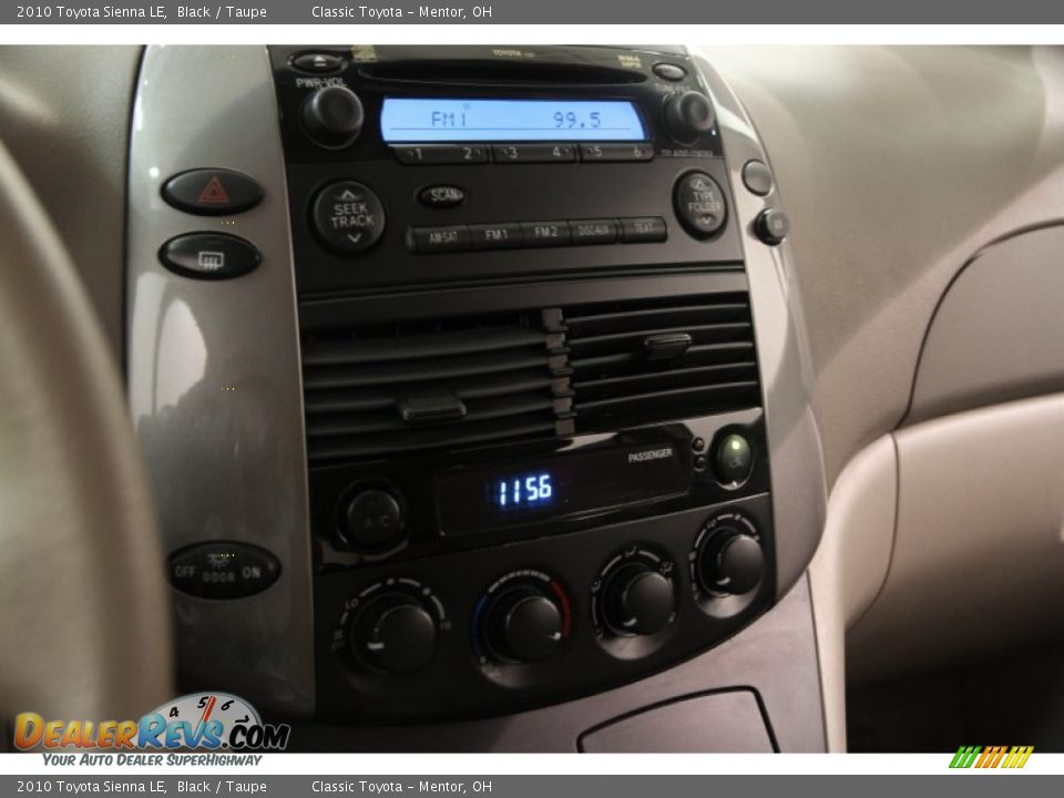 2010 Toyota Sienna LE Black / Taupe Photo #8