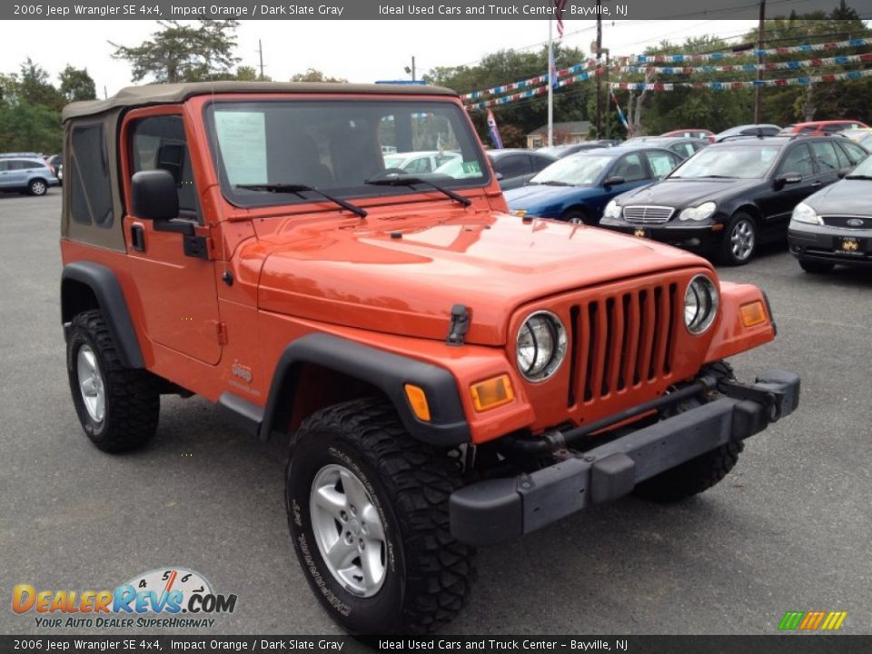 2006 Jeep Wrangler SE 4x4 Impact Orange / Dark Slate Gray Photo #5