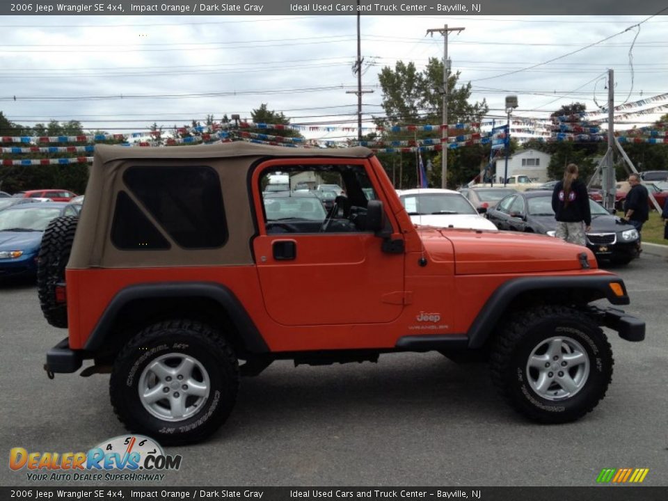 2006 Jeep Wrangler SE 4x4 Impact Orange / Dark Slate Gray Photo #8