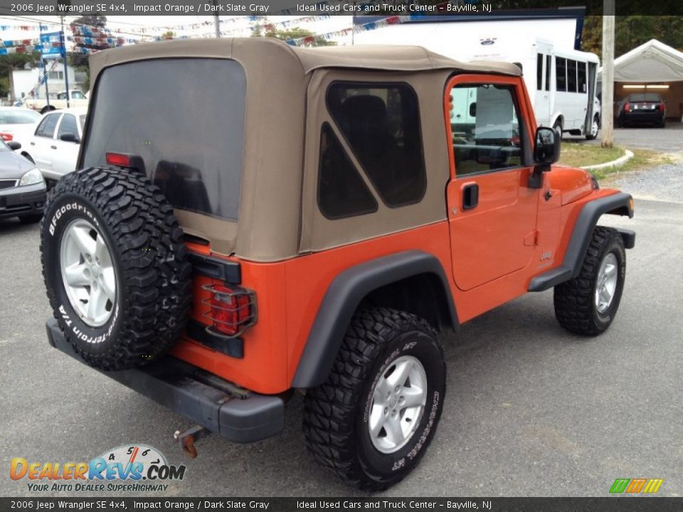 2006 Jeep Wrangler SE 4x4 Impact Orange / Dark Slate Gray Photo #13