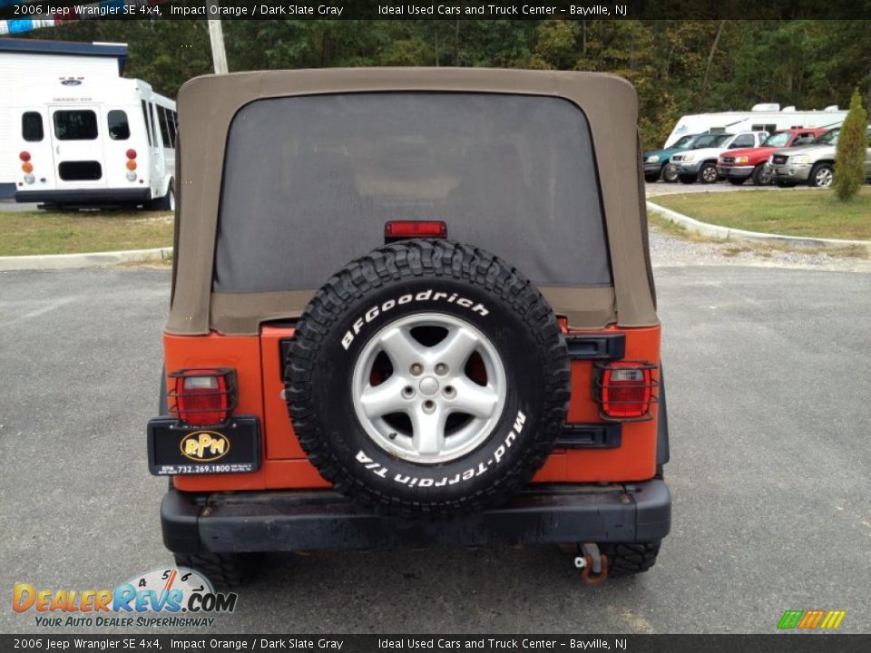 2006 Jeep Wrangler SE 4x4 Impact Orange / Dark Slate Gray Photo #14