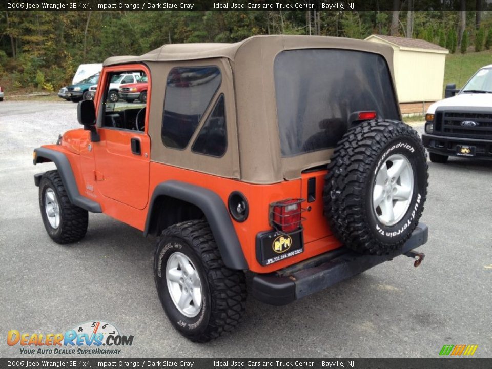 2006 Jeep Wrangler SE 4x4 Impact Orange / Dark Slate Gray Photo #15