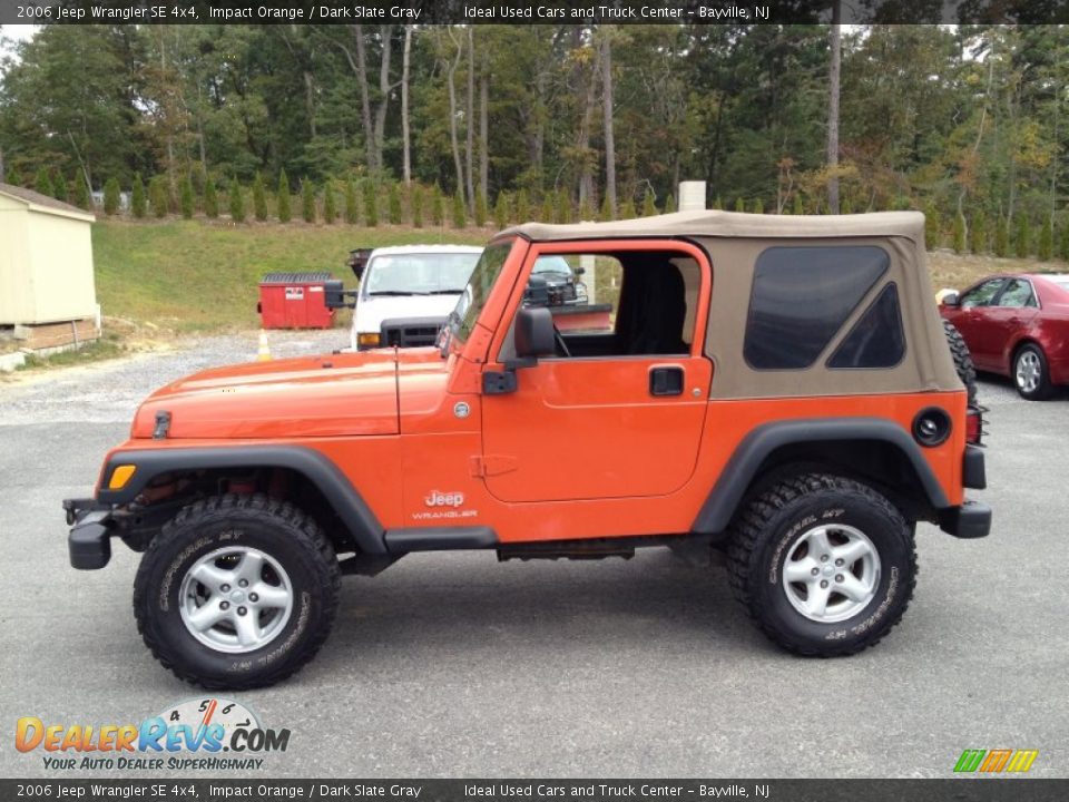 2006 Jeep Wrangler SE 4x4 Impact Orange / Dark Slate Gray Photo #17
