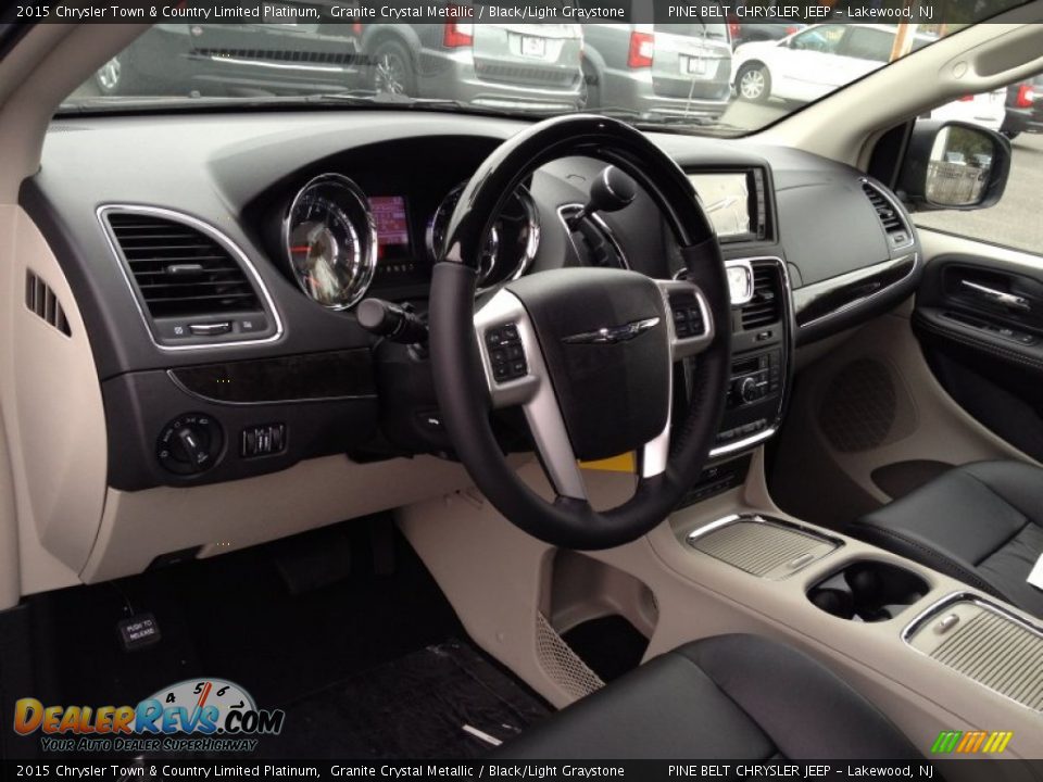 Black/Light Graystone Interior - 2015 Chrysler Town & Country Limited Platinum Photo #7