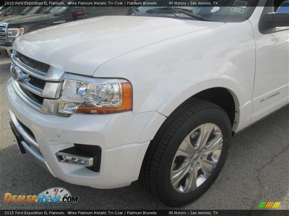 2015 Ford Expedition EL Platinum White Platinum Metallic Tri-Coat / Platinum Brunello Photo #5