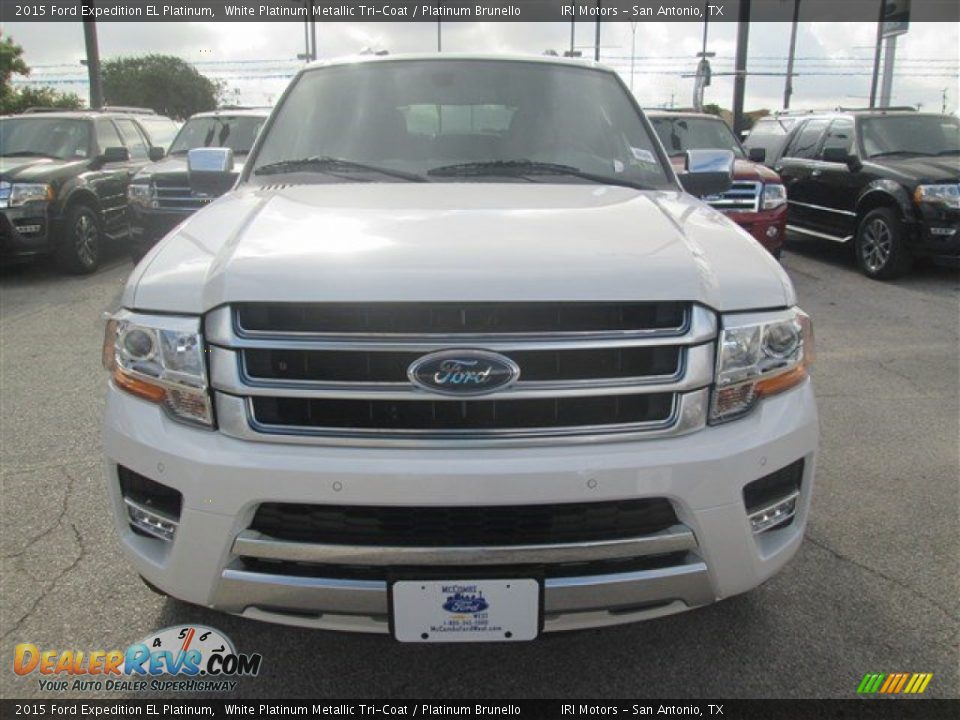 2015 Ford Expedition EL Platinum White Platinum Metallic Tri-Coat / Platinum Brunello Photo #7