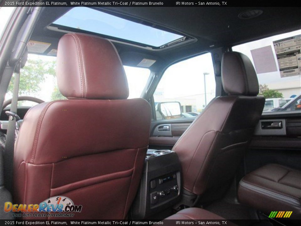 2015 Ford Expedition EL Platinum White Platinum Metallic Tri-Coat / Platinum Brunello Photo #12