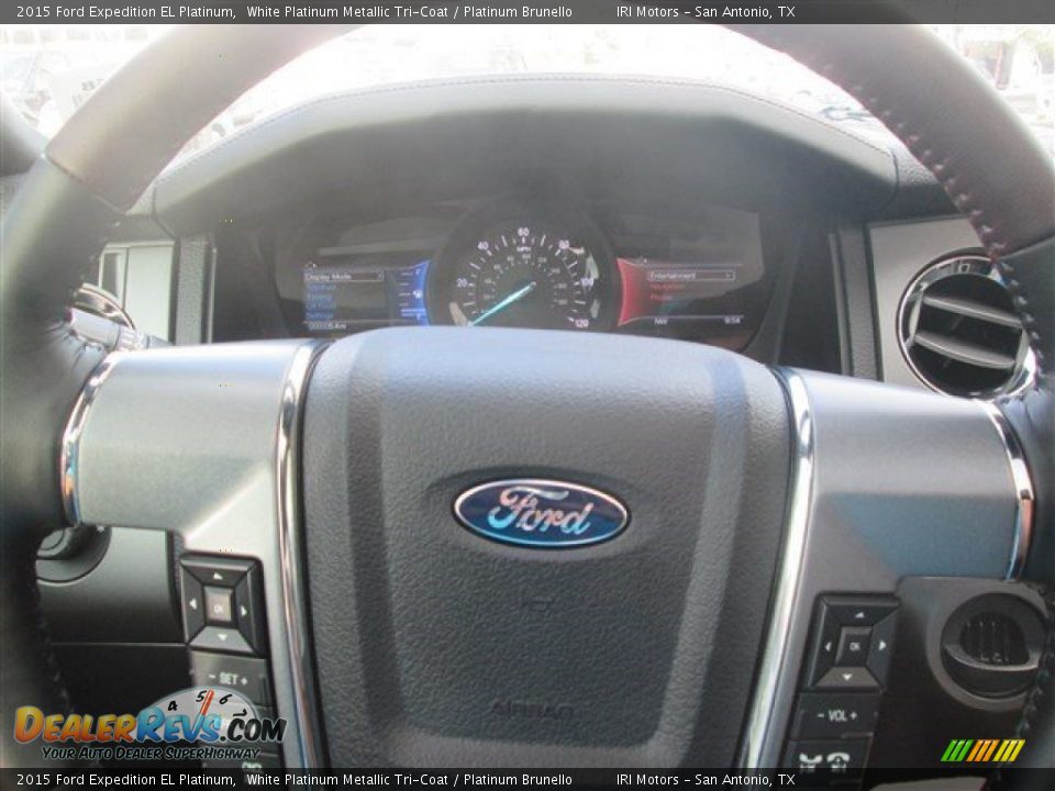 2015 Ford Expedition EL Platinum White Platinum Metallic Tri-Coat / Platinum Brunello Photo #22