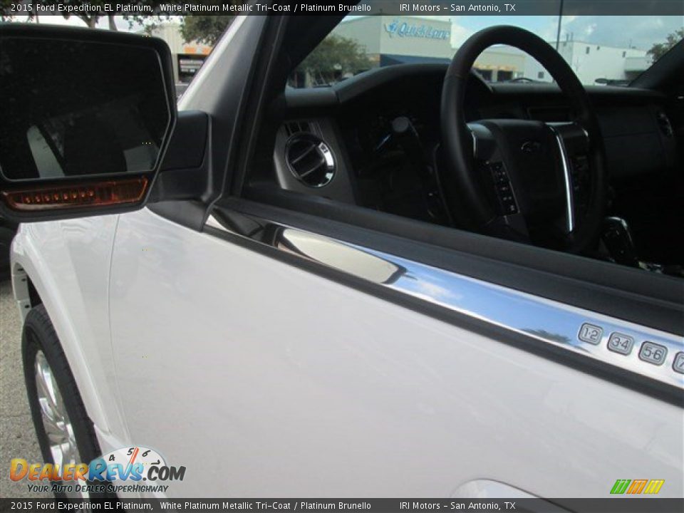 2015 Ford Expedition EL Platinum White Platinum Metallic Tri-Coat / Platinum Brunello Photo #27