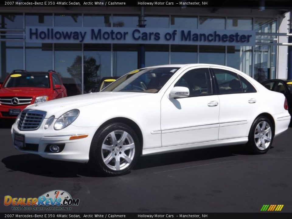 2007 Mercedes-Benz E 350 4Matic Sedan Arctic White / Cashmere Photo #1