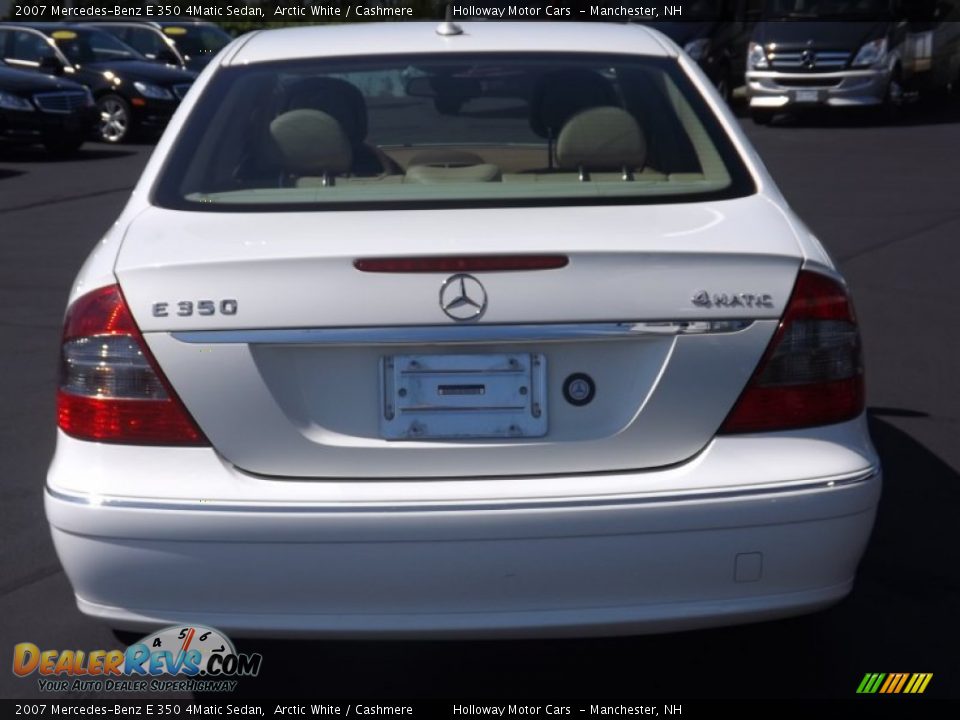 2007 Mercedes-Benz E 350 4Matic Sedan Arctic White / Cashmere Photo #4