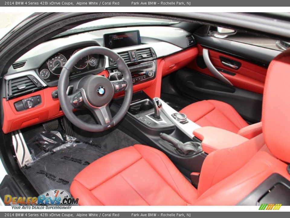 Coral Red Interior - 2014 BMW 4 Series 428i xDrive Coupe Photo #11