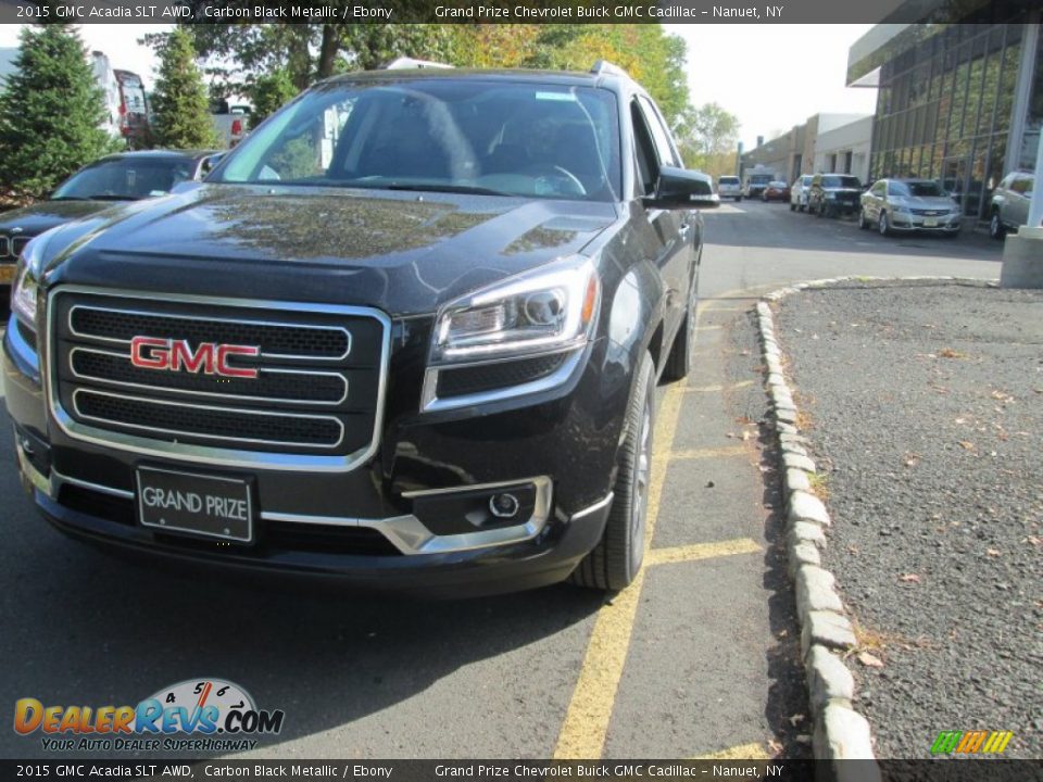 2015 GMC Acadia SLT AWD Carbon Black Metallic / Ebony Photo #2