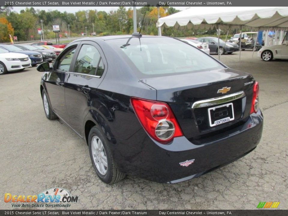 2015 Chevrolet Sonic LT Sedan Blue Velvet Metallic / Dark Pewter/Dark Titanium Photo #4