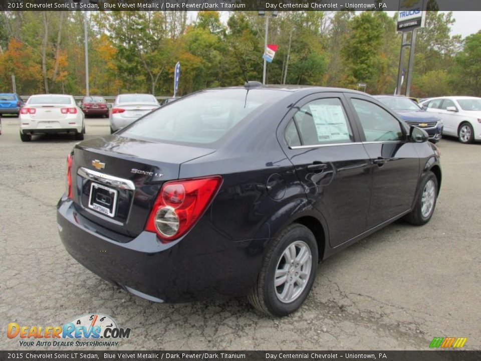 2015 Chevrolet Sonic LT Sedan Blue Velvet Metallic / Dark Pewter/Dark Titanium Photo #6
