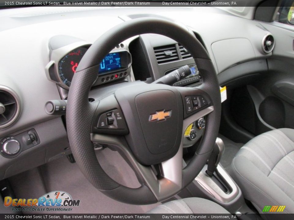 2015 Chevrolet Sonic LT Sedan Blue Velvet Metallic / Dark Pewter/Dark Titanium Photo #14