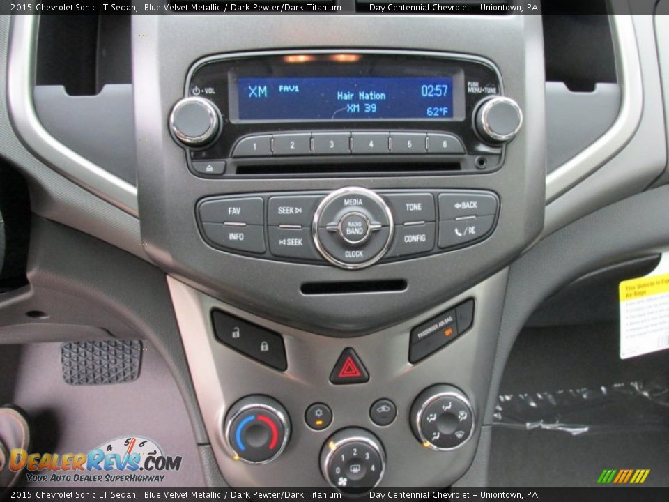 2015 Chevrolet Sonic LT Sedan Blue Velvet Metallic / Dark Pewter/Dark Titanium Photo #16