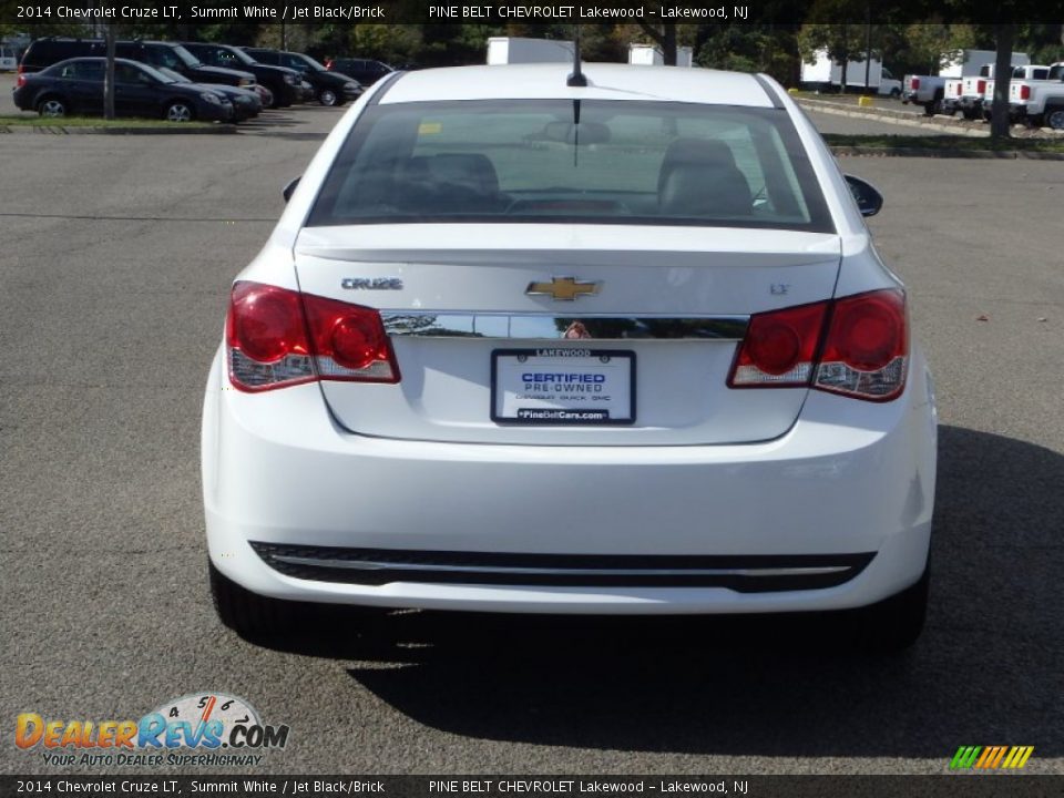 2014 Chevrolet Cruze LT Summit White / Jet Black/Brick Photo #6