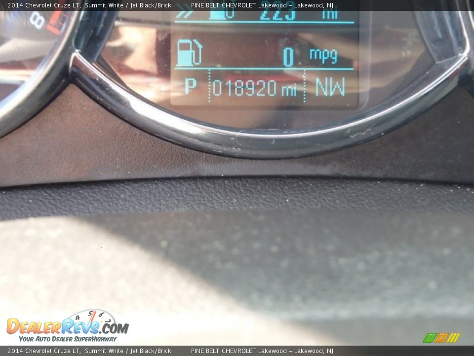 2014 Chevrolet Cruze LT Summit White / Jet Black/Brick Photo #28