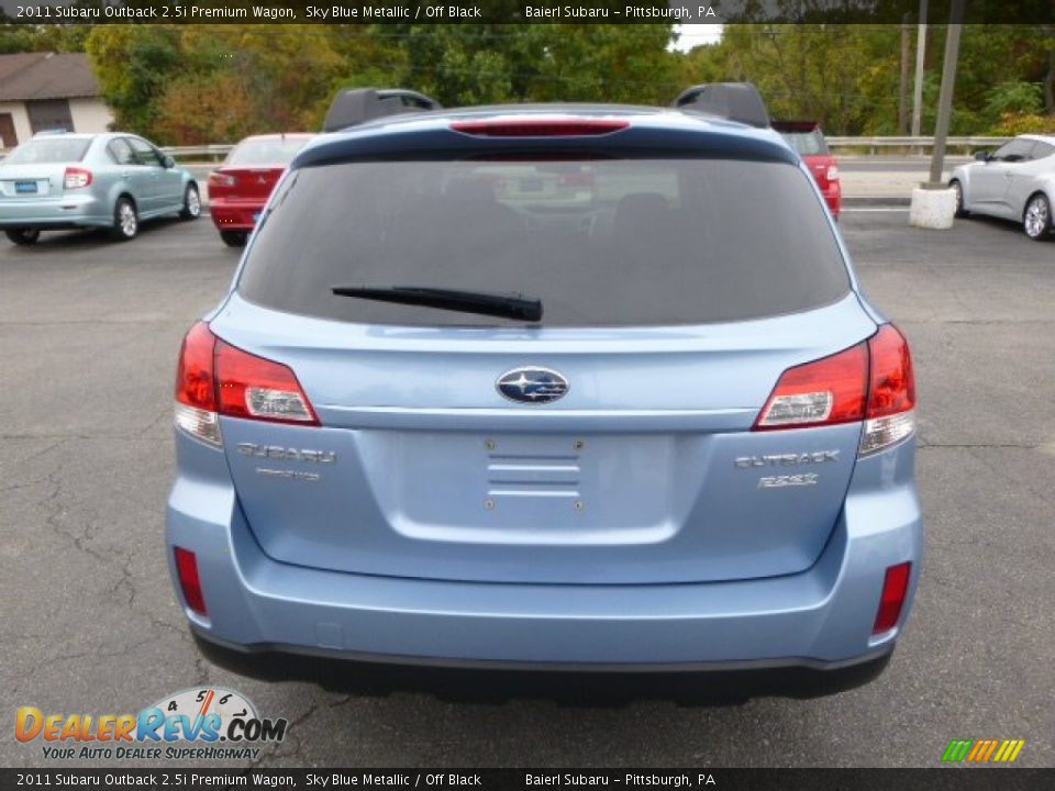 2011 Subaru Outback 2.5i Premium Wagon Sky Blue Metallic / Off Black Photo #6