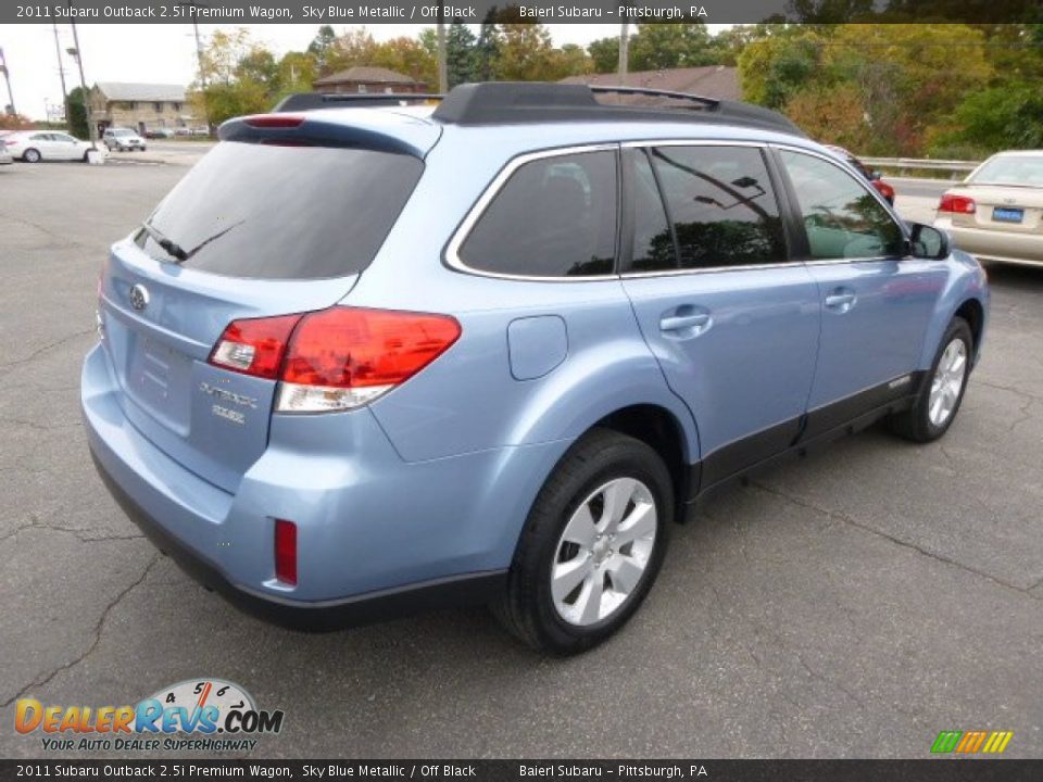 2011 Subaru Outback 2.5i Premium Wagon Sky Blue Metallic / Off Black Photo #7