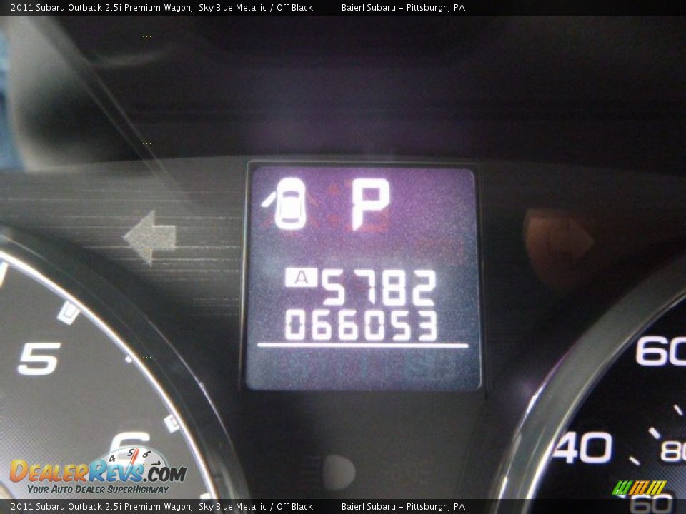 2011 Subaru Outback 2.5i Premium Wagon Sky Blue Metallic / Off Black Photo #19