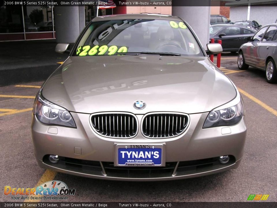 2006 BMW 5 Series 525i Sedan Olivin Green Metallic / Beige Photo #2