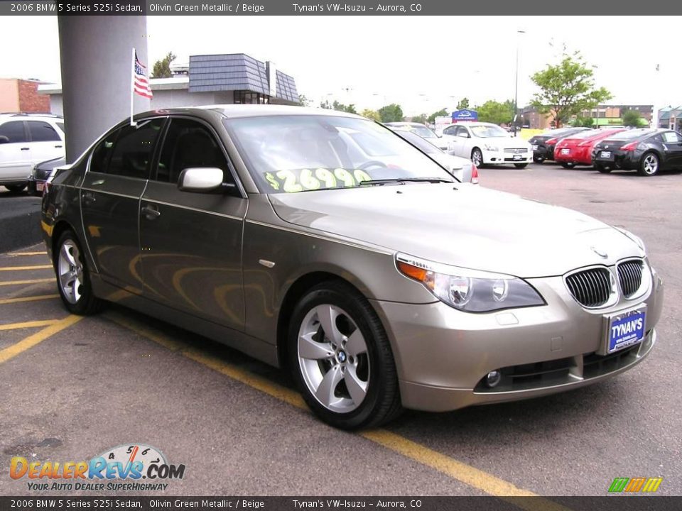 2006 BMW 5 Series 525i Sedan Olivin Green Metallic / Beige Photo #3