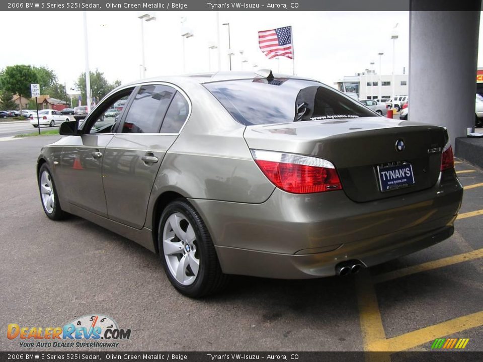 2006 BMW 5 Series 525i Sedan Olivin Green Metallic / Beige Photo #4