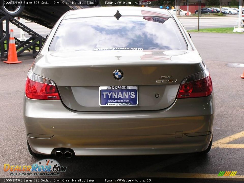 2006 BMW 5 Series 525i Sedan Olivin Green Metallic / Beige Photo #5