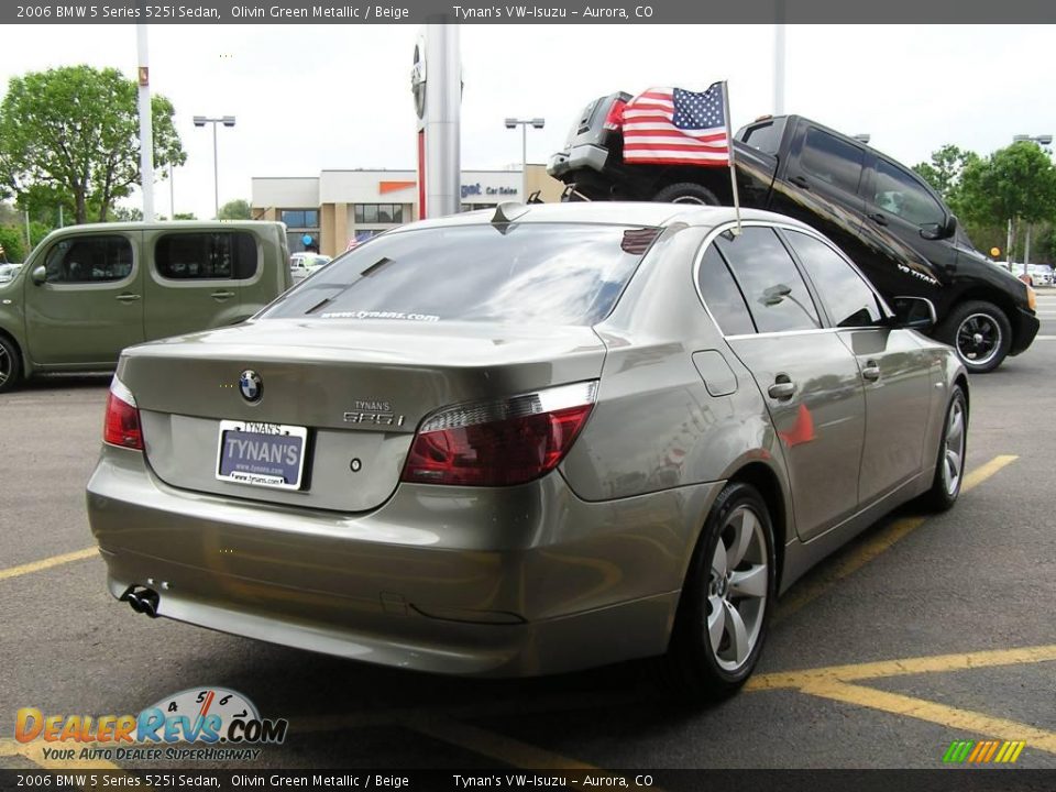 2006 BMW 5 Series 525i Sedan Olivin Green Metallic / Beige Photo #6