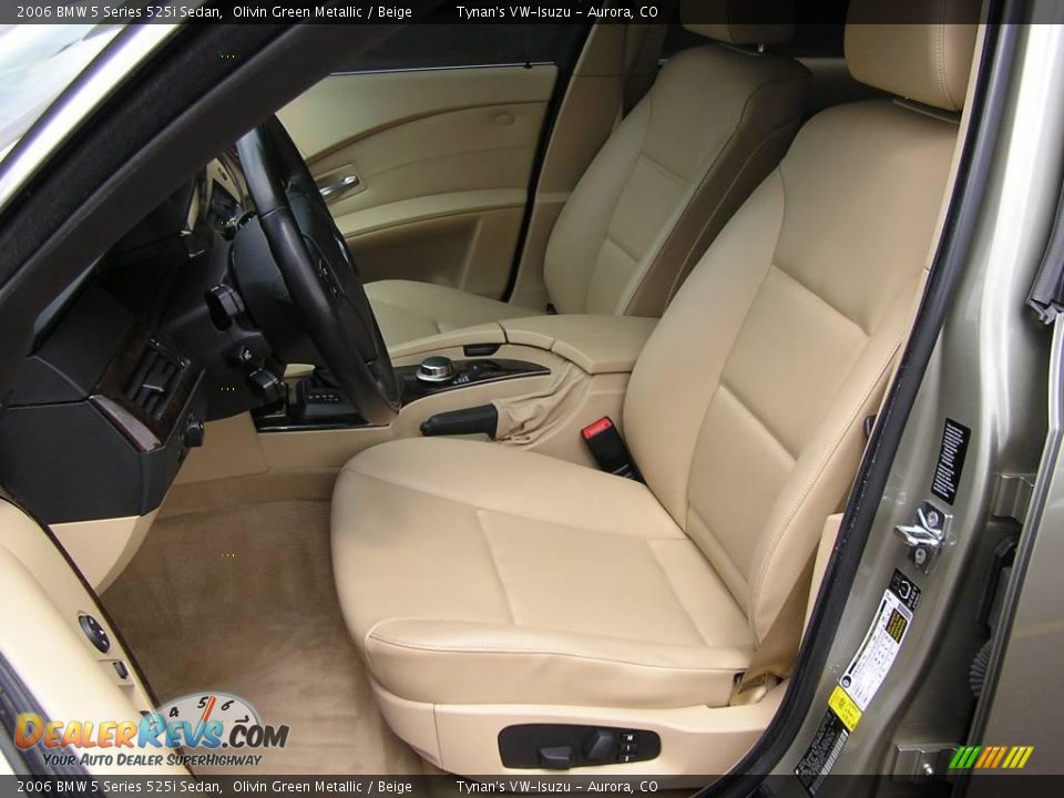 2006 BMW 5 Series 525i Sedan Olivin Green Metallic / Beige Photo #7