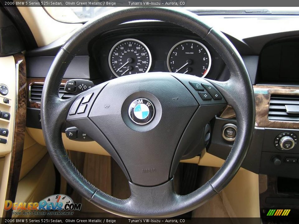 2006 BMW 5 Series 525i Sedan Olivin Green Metallic / Beige Photo #10