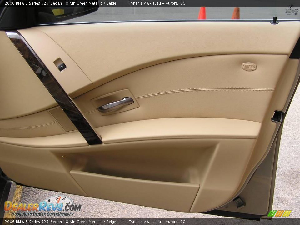 2006 BMW 5 Series 525i Sedan Olivin Green Metallic / Beige Photo #14