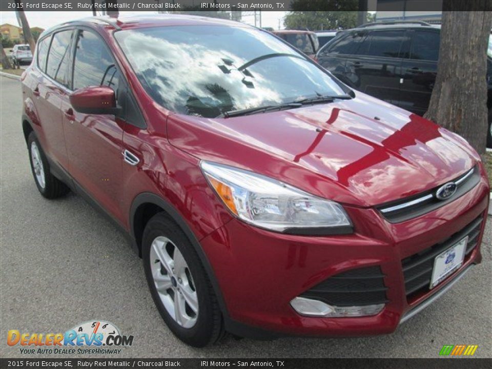2015 Ford Escape SE Ruby Red Metallic / Charcoal Black Photo #6