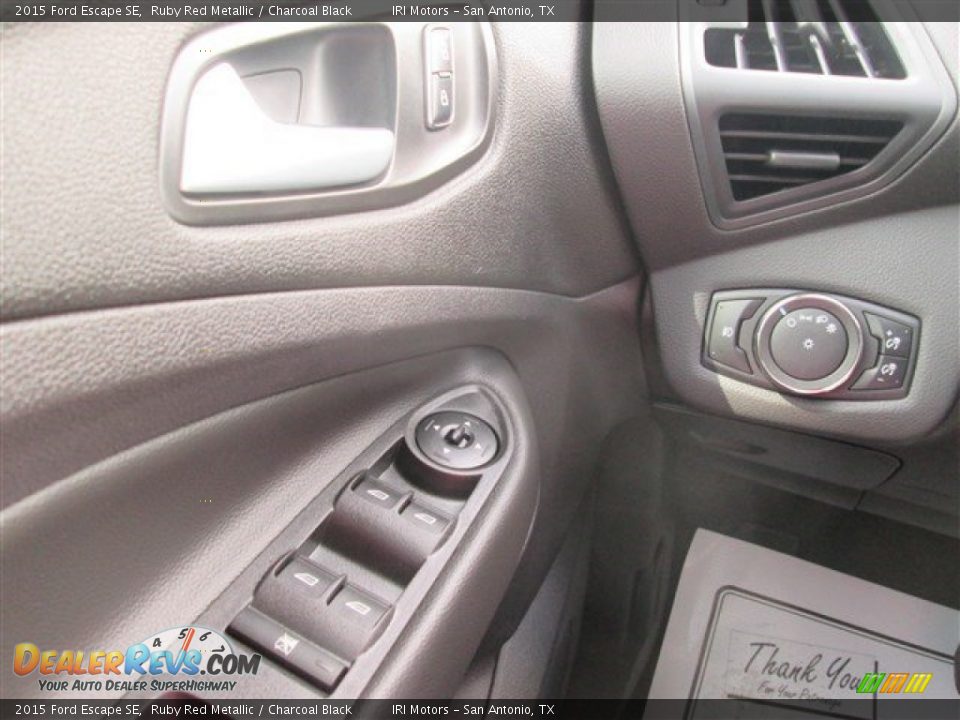 2015 Ford Escape SE Ruby Red Metallic / Charcoal Black Photo #25