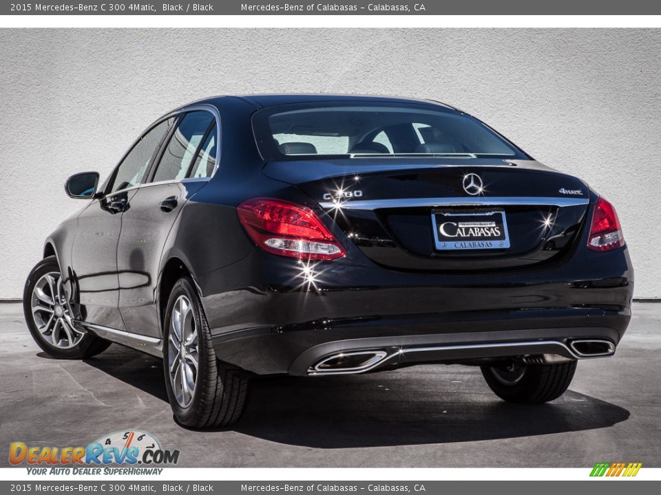 2015 Mercedes-Benz C 300 4Matic Black / Black Photo #2