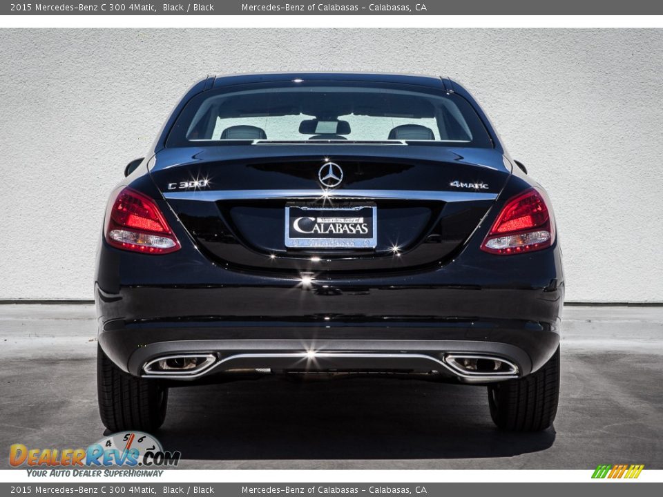 2015 Mercedes-Benz C 300 4Matic Black / Black Photo #3
