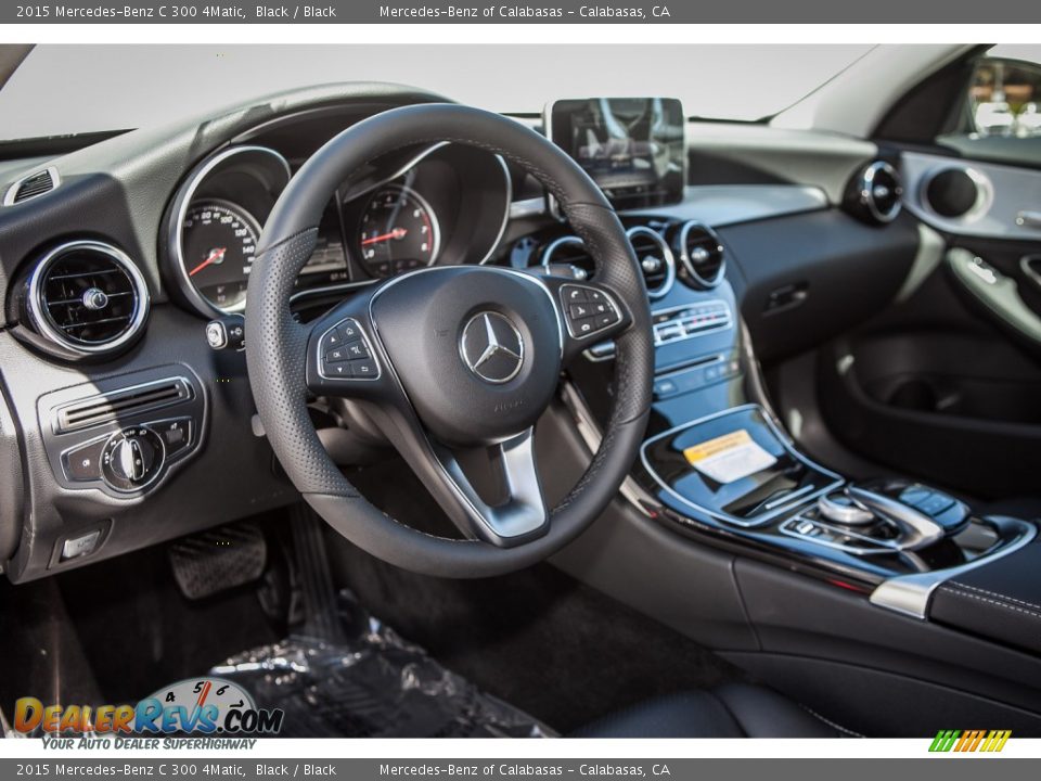 2015 Mercedes-Benz C 300 4Matic Black / Black Photo #5