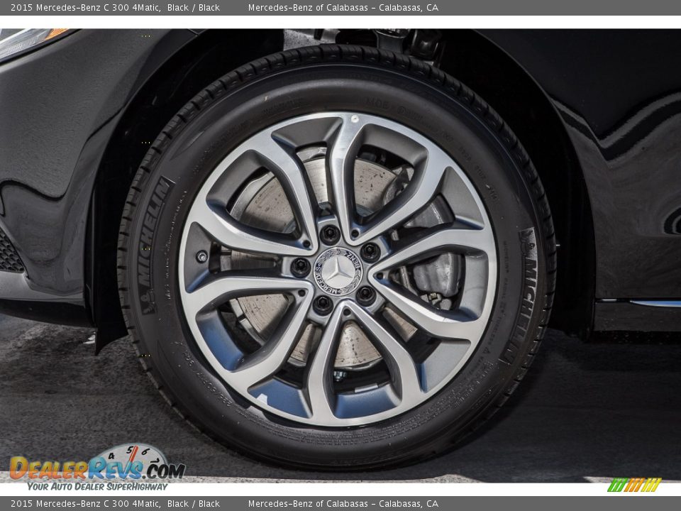 2015 Mercedes-Benz C 300 4Matic Black / Black Photo #10