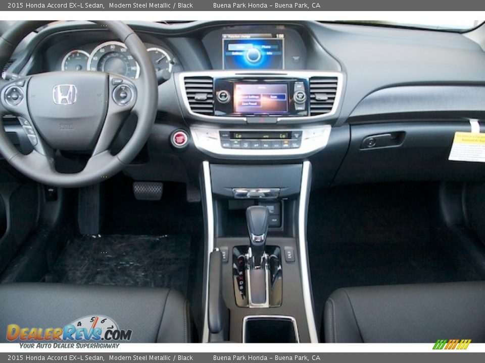 2015 Honda Accord EX-L Sedan Modern Steel Metallic / Black Photo #14